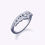 Thumbnail: Dainty Vintage Regal Crown Diamond Engagement Ring | 18K White Gold | Platinum