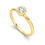 Thumbnail: Minimalist Bezel Set Memorial Diamond Solitaire Ring