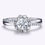 Thumbnail: Antique Split Shank Pavé Floral Cluster Diamond Engagement Ring