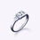 Thumbnail: Modern Bezel Set Three-Stone Diamond Engagement Ring