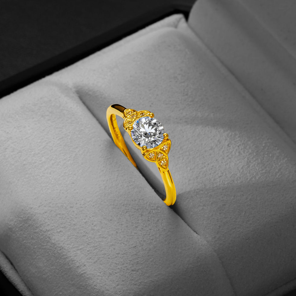 Thumbnail: Celtic Knot Diamond Ring
