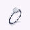 Thumbnail: Simple Baguette Cushion Three-Stone Diamond Engagement Ring