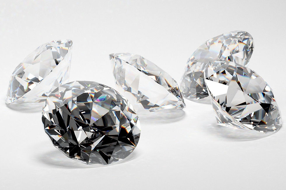 Colorless cremation diamonds