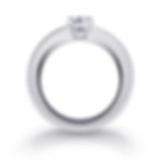 Miniaturbild: Konkave breite geteilte Ringschiene Solitär-Diamantring