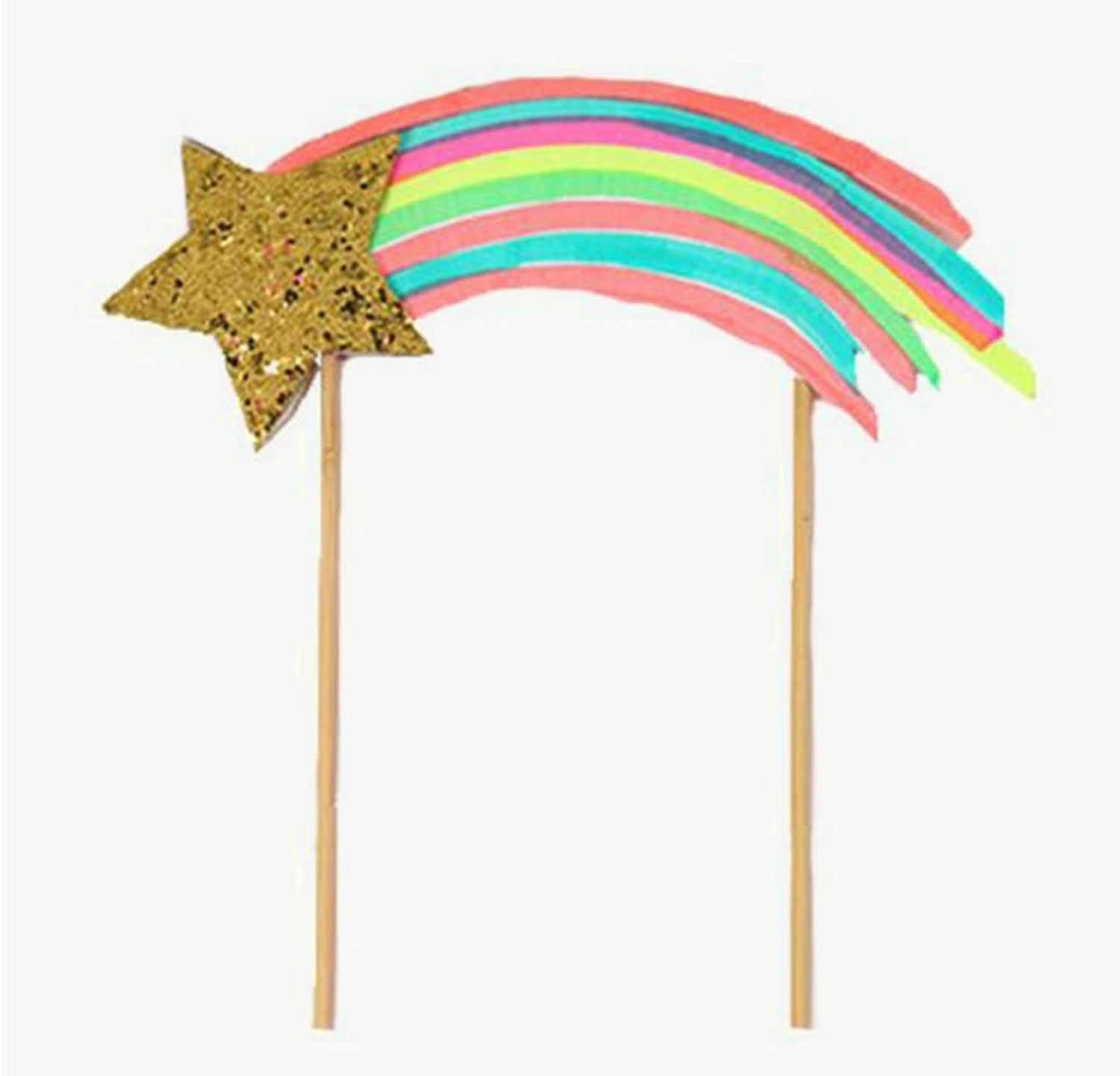 Rainbow Shooting Star Cake Topper