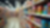 Eye-level view of colorful European toy store shelves filled with popular children’s toys