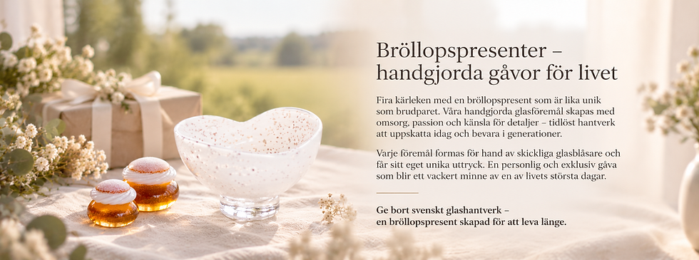 Information om fina handgjorda bröllopspresenter. På bilden är det också en skål format ti