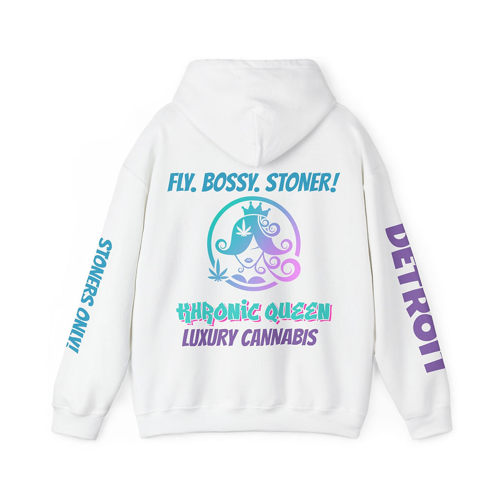 Thumbnail: KHRONIC QUEEN FLY.BOSSY.STONER FOR STONERS ONLY! Unisex Heavy Blend™ Hoodie