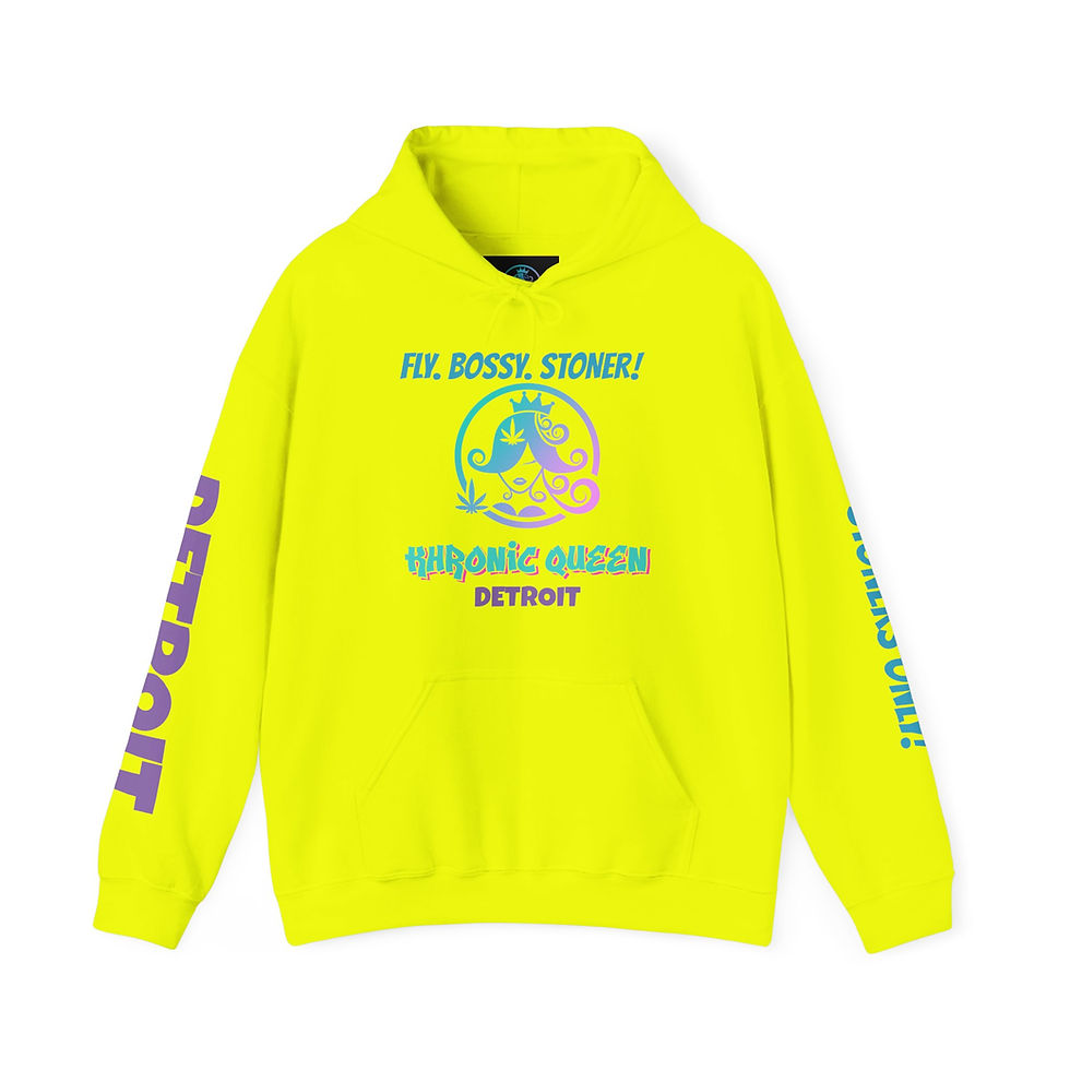 Thumbnail: KHRONIC QUEEN FLY.BOSSY.STONER FOR STONERS ONLY! Unisex Heavy Blend™ Hoodie