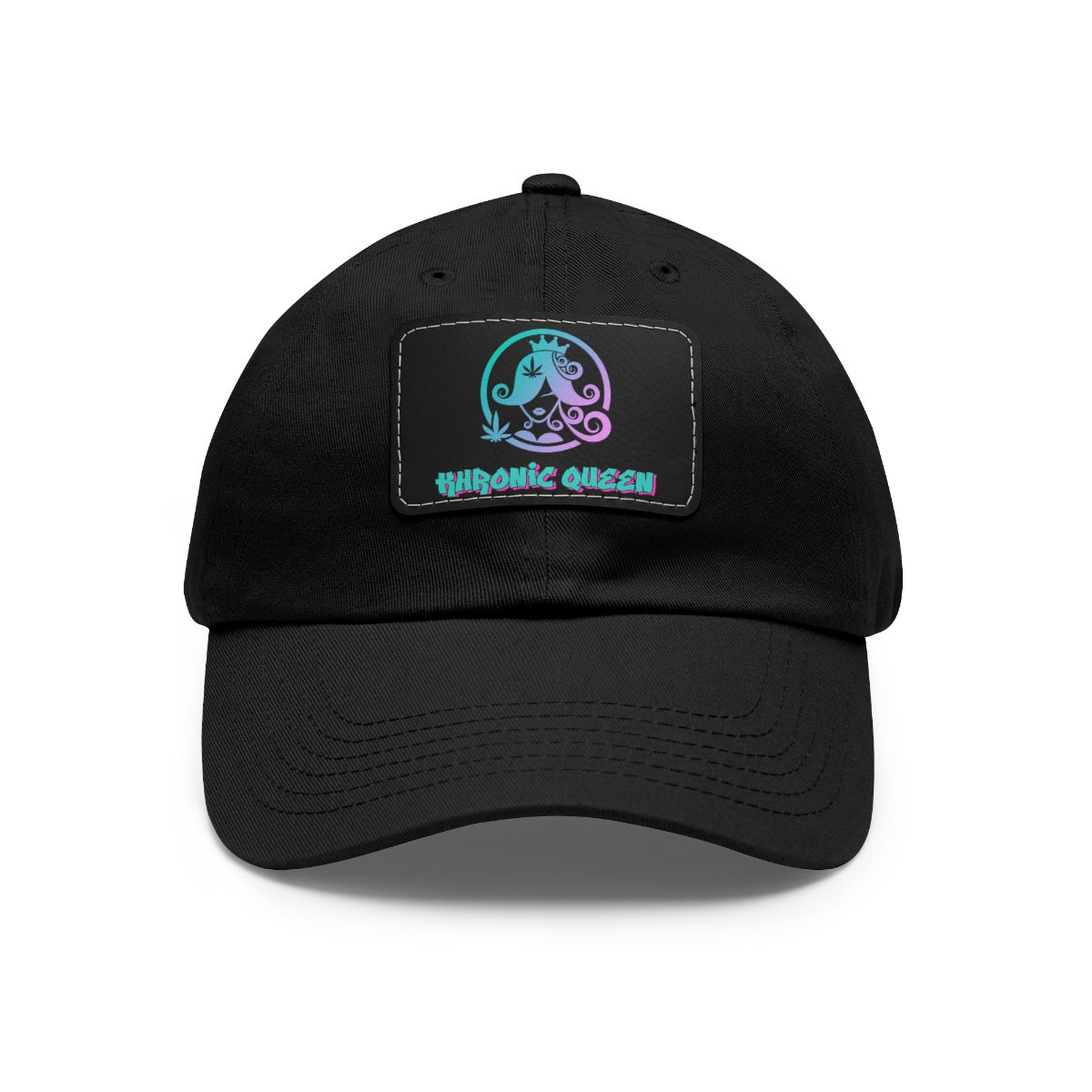 KHRONIC QUEEN Dad Hat with Leather Patch