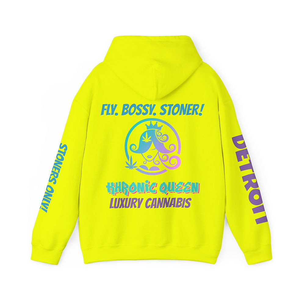 Thumbnail: KHRONIC QUEEN FLY.BOSSY.STONER FOR STONERS ONLY! Unisex Heavy Blend™ Hoodie