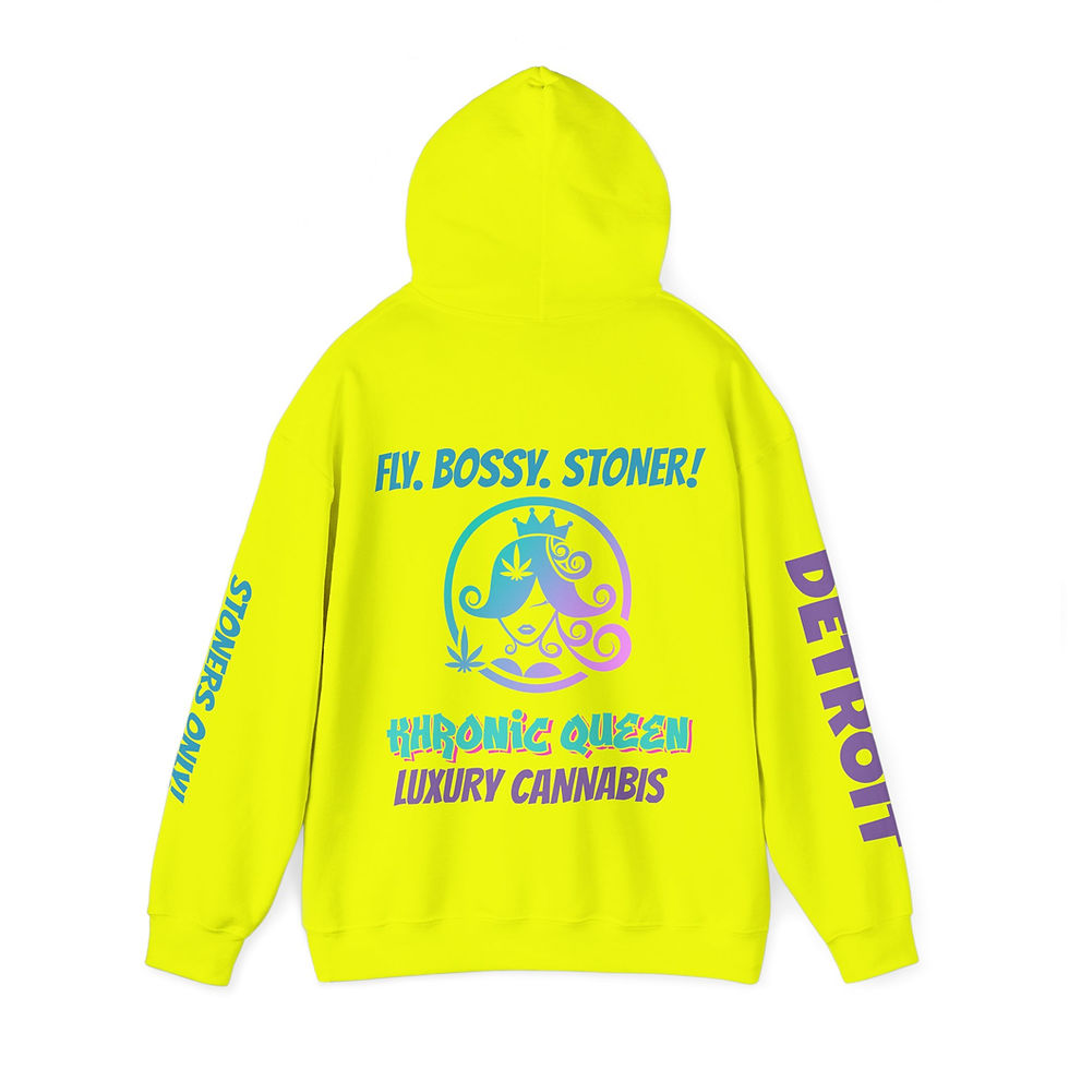 Thumbnail: KHRONIC QUEEN FLY.BOSSY.STONER FOR STONERS ONLY! Unisex Heavy Blend™ Hoodie