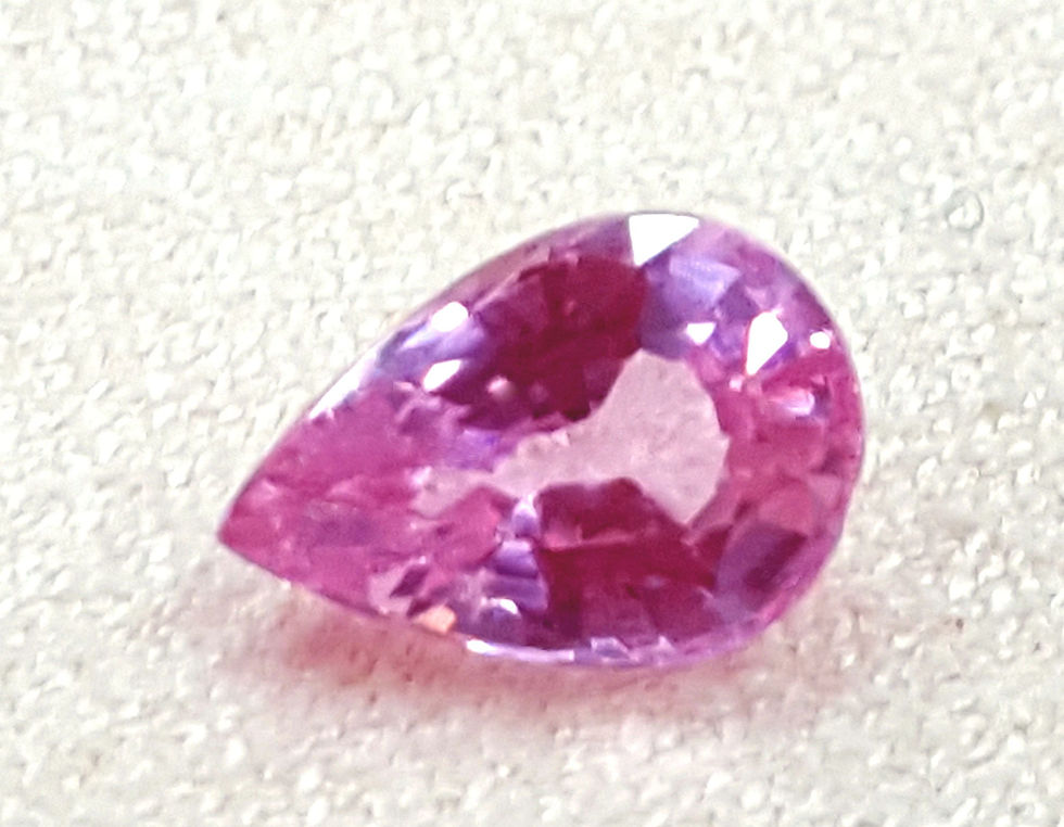 1 carat Natural pink sapphire no heat pear shape