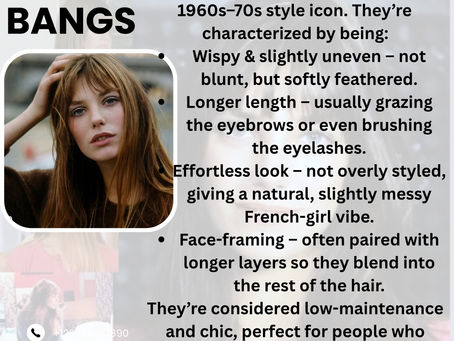 BIRKIN BANGS AT CAPELLI LOUNGE HAIR SALON