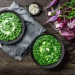 Nettle Risotto with Green Garlic and Taleggio