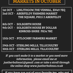 OCTOBER DATES FOR YOUR DIARY