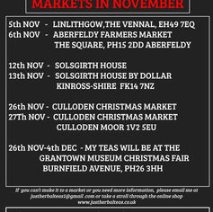 NOVEMBER DATES FOR YOUR DIARY