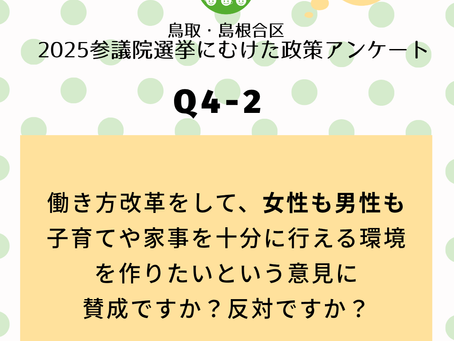 Q4-2への回答〜参議院選挙2025にむけた政策アンケート〜