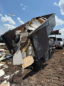 Dumpster rental contents being disposed