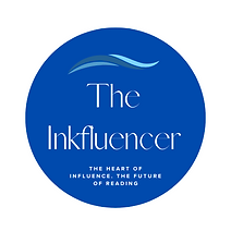 Temporary Influencer Logo. A dark blue circle with two waves depicted above the name 'The Inkfluencer'