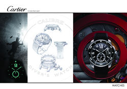 Design élégant et robuste de la montre de plongée Calibre de Cartier, idéale pour sports aquatiques