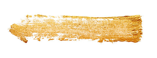 Strokes of golden paint isolated on whit