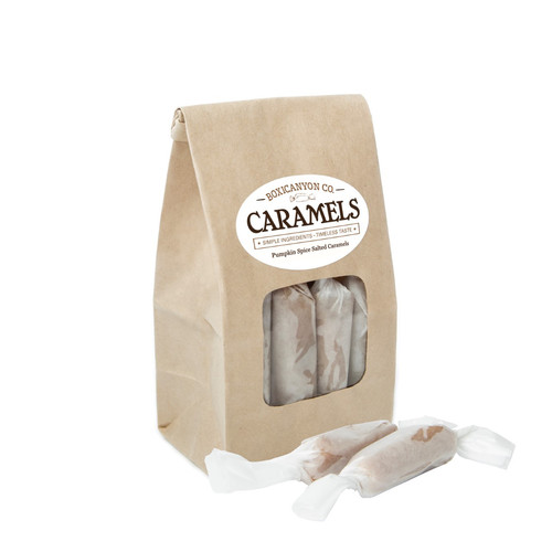 Pumpkin Spice Salted Caramels Two Dozen Bag caramelomahagifts