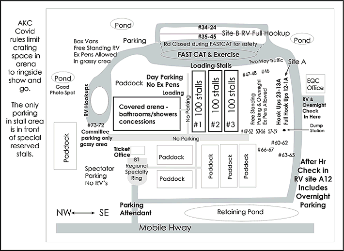 Equestrian center grounds map