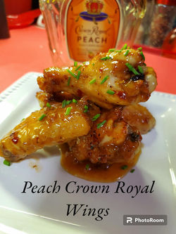 Peach Crown Royal Wings