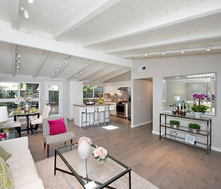 Complete transformation of mid-century modern Eichler-like home. Removing a massive fireplace from the middle of the living room yielded a spacious great room with beautiful modern kitchen including island accommodating sitting for three and plenty of storage space. All new plumbing, electrical, and HVAC systems.