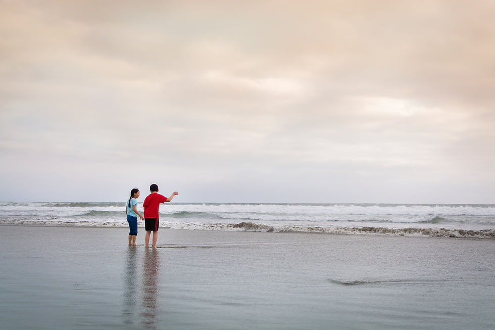 cloudy day at beach
