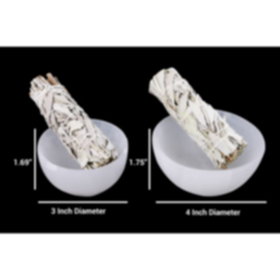 Cuenco para manchas de selenita de 4" y carga de cristal de Marruecos