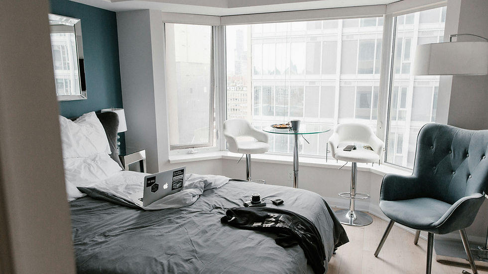 Bright and clean bedroom setting
