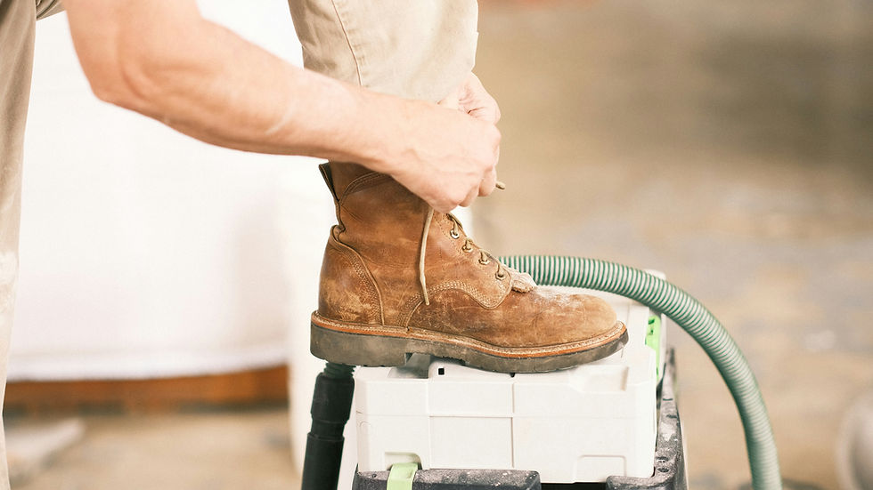 Professional cleaners at work in a home
