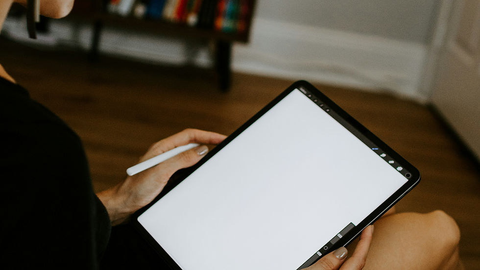 Person comparing cleaning services on a tablet