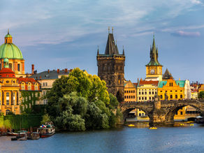 View of Prague from Charles River