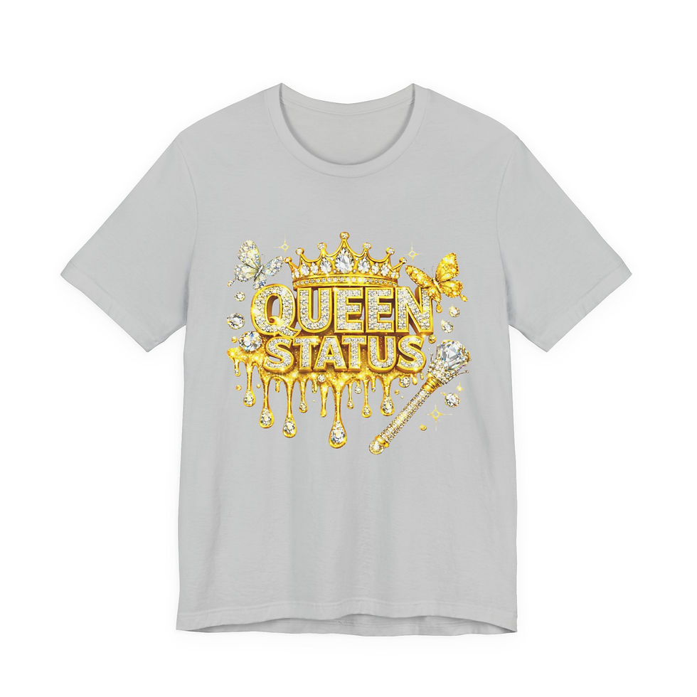 Thumbnail: Queen Status Tee – Bold, Confident & Blessed Statement Shirt