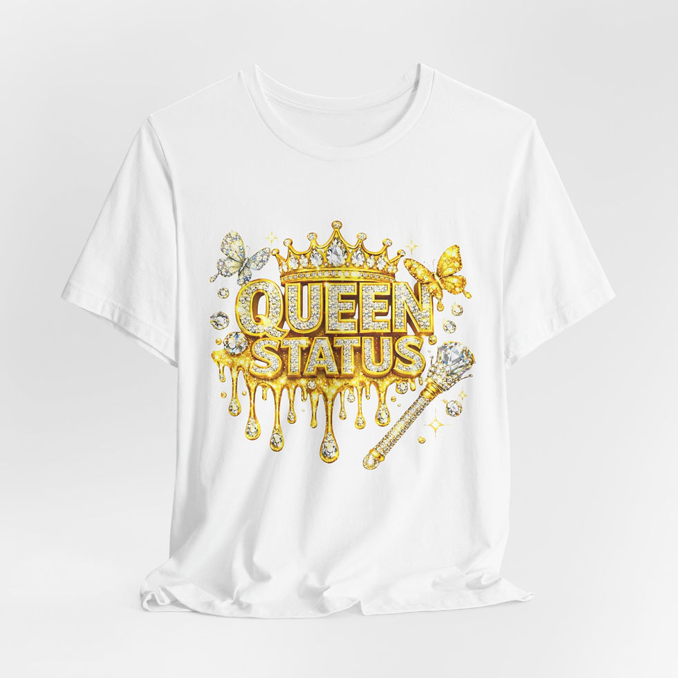 Thumbnail: Queen Status Tee – Bold, Confident & Blessed Statement Shirt