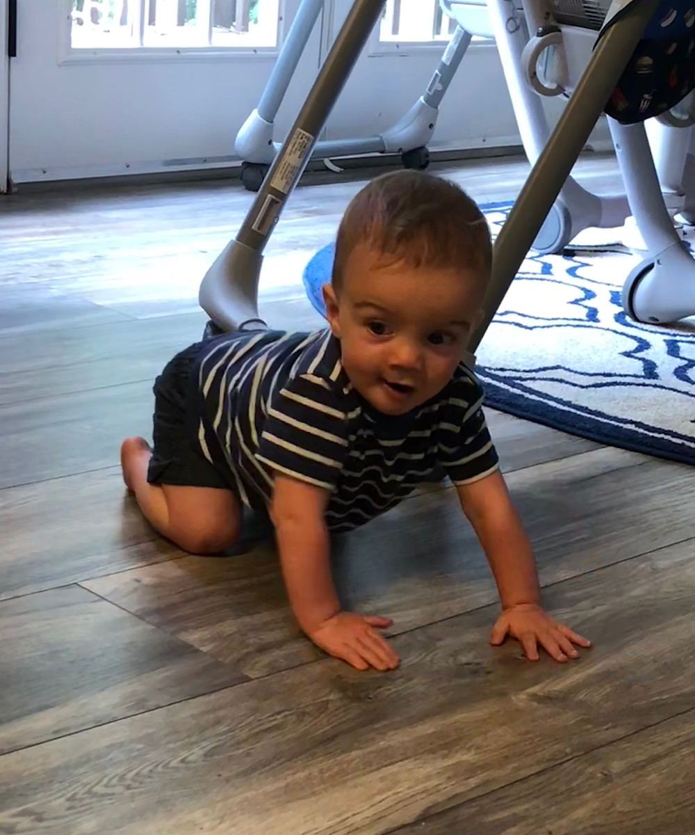 Baby crawling