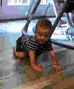 Baby crawling