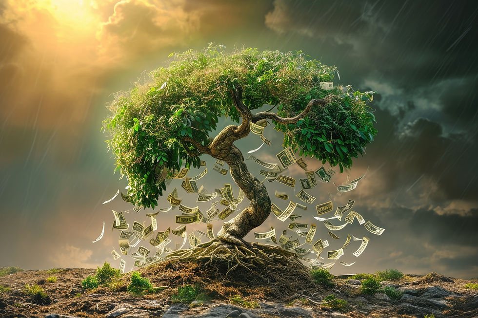 A tree with windfall money