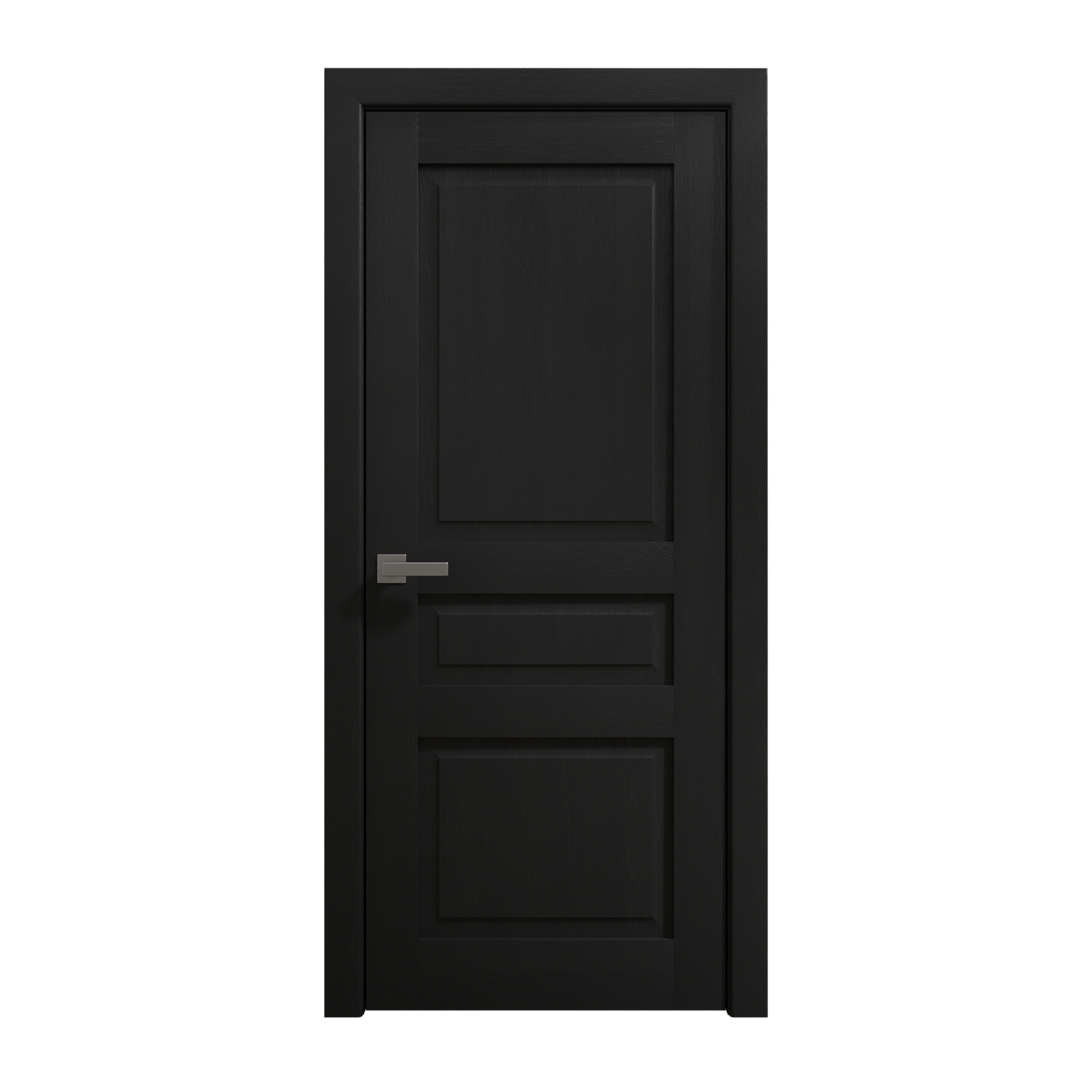 Interior Solid French Door 32 x 80 inches | Ego 5012 Painted Black Oak | Single
