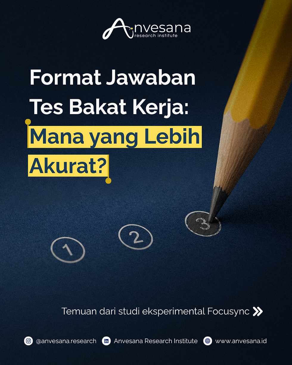 Format Respons Optimal Tes Bakat Kerja: Temuan dari Studi Eksperimental Focusync