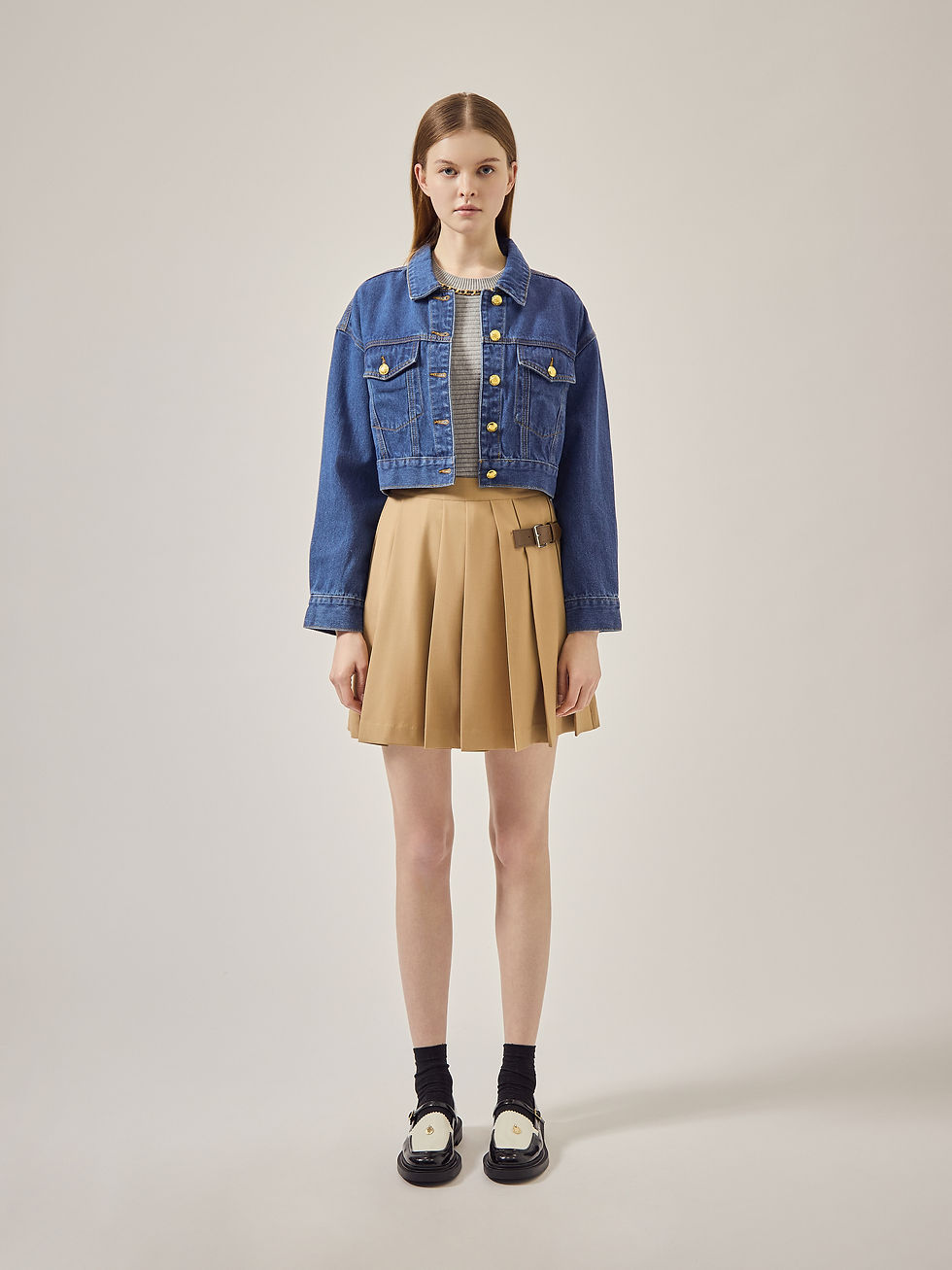 Thumbnail: Crop denim jacket