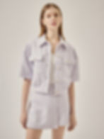 縮圖：2 pockets drop shoulder jacket