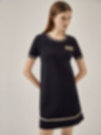 Thumbnail: Gold metal trims dress