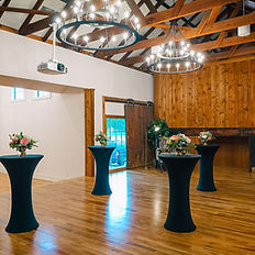 Event hall set up for intimate gatherings