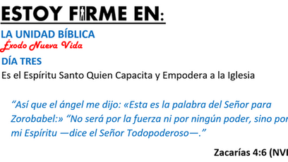 ESTOY FIRME EN: La Unidad Bíblica - Día Tres (Sesión 4)
