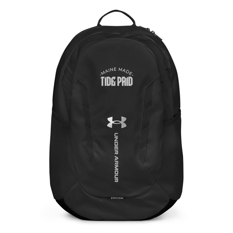 Featuring the Maine Made Digger Raised Tide Paid design, this Under Armour® backpack is built for work, travel, and long days