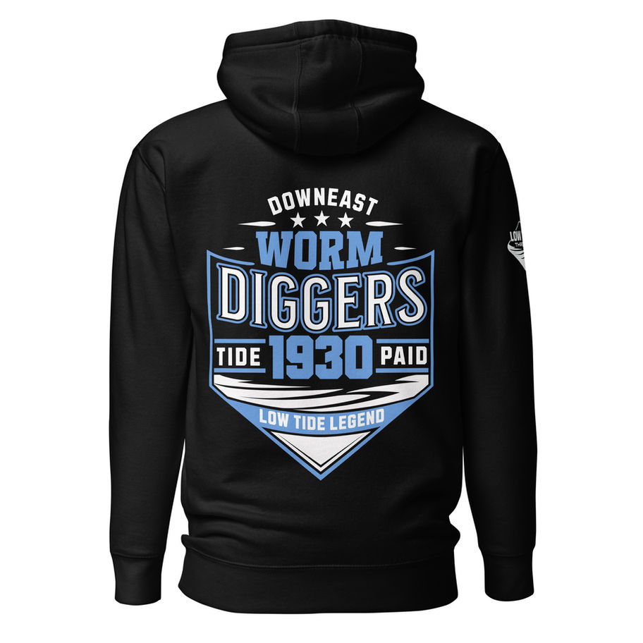 DownEast Diggers 1930 Hoodie Maine heritage badge design